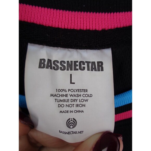 Bassnectar Basshead 808 Jersey Black Blue Pink Sz Large Mens Techno Music - Picture 13 of 13